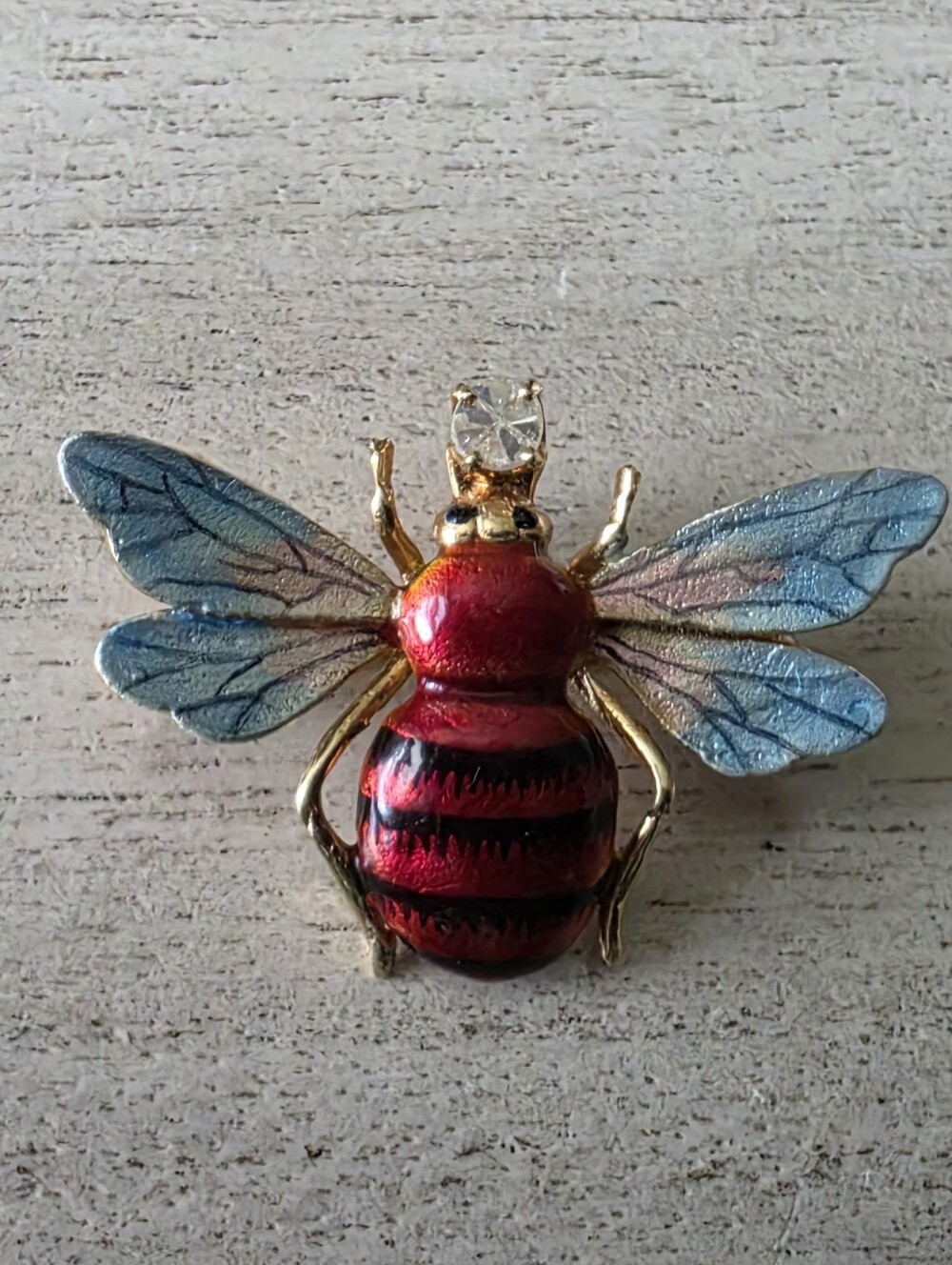 Unmarked 14K Butterfly Brooch/Pendant With A Diamond